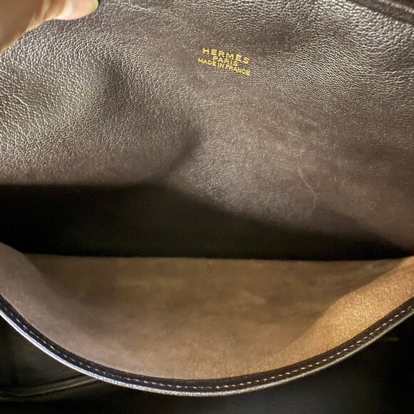 HERMES Porte-Documents Plume 38 Briefcase Bag Ecru Beige Toile H Ebene Evercalf - Picture 16 of 16